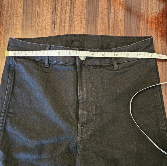 H&M &denim Skinny Coupe Moulante  High Waist Ankle Black Jeans US 4 NWT - Picture 5 of 8